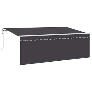 vidaXL Ausziehbare Markise Anthrazit 350 x 200 cm