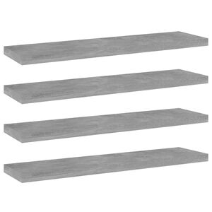 vidaXL B&uuml;cherregal-Bretter 4 Stk. Betongrau 40x10x1,5 cm Holzwerkstoff