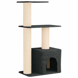 vidaXL Katzennbaum mit Sisal-Kratzs&auml;ulen Dunkelgrau 133 cm