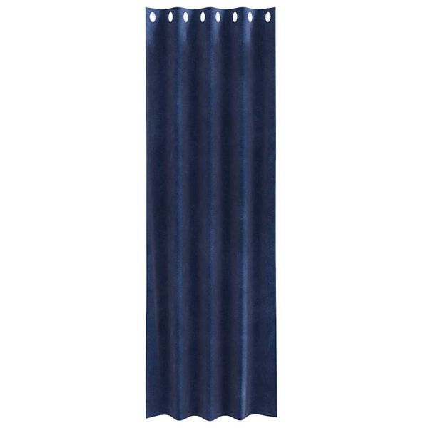 vidaXL Verdunkelungsvorhänge 2 pcs Dunkelblau 140 x 260 cm Samt