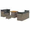 vidaXL Gartensofa-set mit Kissen 8 pcs Grau Poly-Rattan