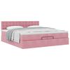 vidaXL Ottoman-Bett mit Matratze Rosa 200x200 cm Samt