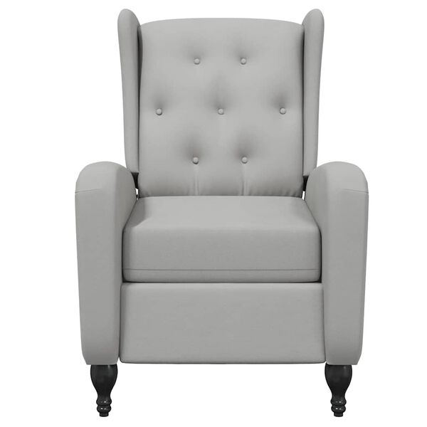 vidaXL Massagesessel Hellgrau Samt