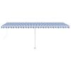 vidaXL Standmarkise Automatisch 600x350 cm Blau/Wei&szlig;