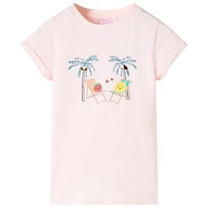 vidaXL Kinder-T-Shirt Zartrosa 92