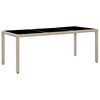 vidaXL 9-tlg. Garten-Essgruppe mit Auflagen Poly Rattan Beige