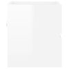 vidaXL Waschbeckenunterschrank Hochglanz-Wei&szlig; 41x38,5x45 cm