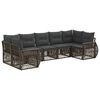 vidaXL Gartensofa-set 7 stk. 7-Sitzanzahl Grau und Dunkelgrau