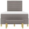 vidaXL Boxspringbett mit Matratze Taupe 120 x 190 cm Stoff
