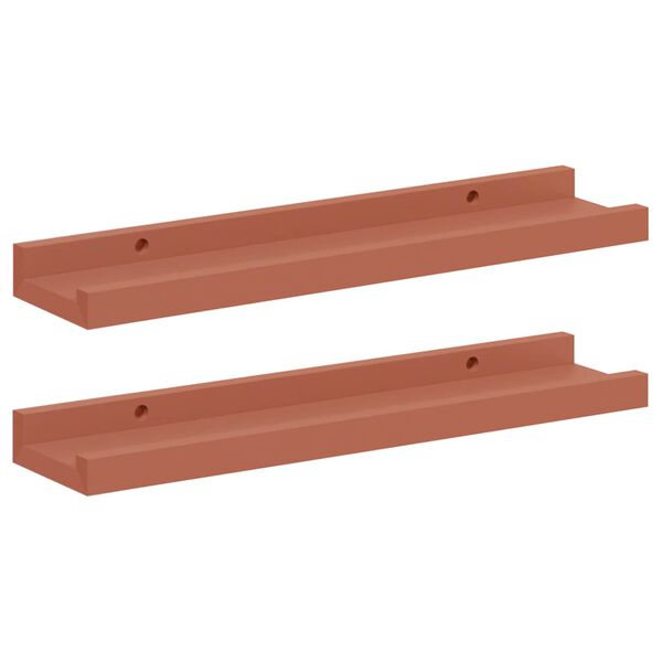 vidaXL Wandregal mit Regal 2 pcs Rot 40 x 9 x 3 cm Holzwerkstoff