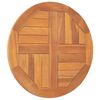 vidaXL Tischplatte Massivholz Teak Rund 2,5 cm 50 cm