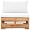 vidaXL Garten-Mittelsofa mit Cremewei&szlig;er Auflage Massivholz Teak