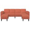 vidaXL Sofa mit Kissen Rot-Orange 250 x 188 x 76 cm Cordstoff