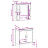 vidaXL 2-tlg. Badm&ouml;bel-Set Braun Eichen-Optik Holzwerkstoff
