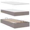vidaXL Ottoman-Bett mit Matratzen Taupe 160x200 cm Stoff