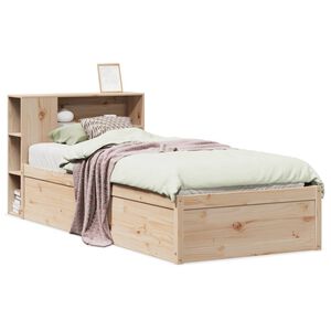 vidaXL Massivholzbett ohne Matratze 75x190 cm Kiefernholz