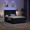 vidaXL LED Boxspringbett mit Matratze Schwarz 140 x 190 cm Samt