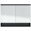 vidaXL Spiegelschrank f&uuml;rs Bad 80x15x60 cm Gl&auml;nzend Schwarz