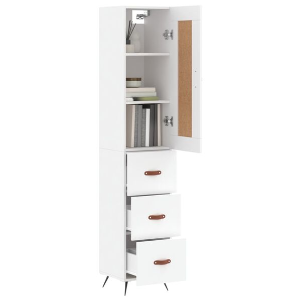 vidaXL Highboard Weiß 34,5x34x180 cm Holzwerkstoff