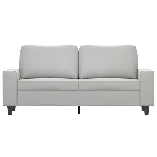 vidaXL 2-Sitzer-Sofa Hellgrau 140 cm Mikrofasergewebe
