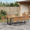 vidaXL Garten Essgruppe 9 pcs Grau Massivholz Akazie