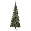 vidaXL Eckiger k&uuml;nstlicher Weihnachtsbaum Gr&uuml;n 180 cm PVC und Metall