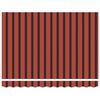 vidaXL Markise Einziehbar Orange und Braun 3x2,5 m Stoff und Aluminium