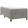 vidaXL Boxspringbettgestell Hellgrau 90x190 cm Samt