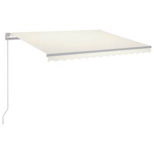 vidaXL Markise Manuell Einziehbar mit LED 300x250 cm Creme