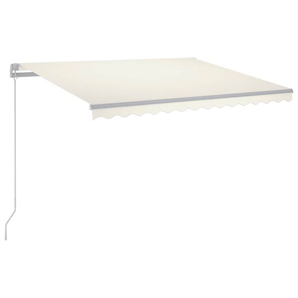 vidaXL Markise Manuell Einziehbar mit LED 300x250 cm Creme