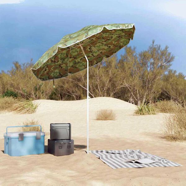 vidaXL Strandparasol Tarnung 161 x 193 cm Polyester