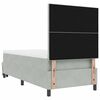 vidaXL Boxspringbett mit Matratze Hellgrau 90 x 200 cm Samt