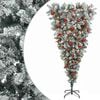 vidaXL Umgedrehter k&uuml;nstlicher Weihnachtsbaum mit Scharnieren 120 cm