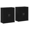 vidaXL Sideboard 2 Stk. Schwarz Eichen-Optik 60 x 31 x 70 cm