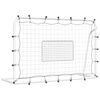 vidaXL Fu&szlig;ball-Rebounder Wei&szlig; & Schwarz 184x61x123 cm Stahl & PE
