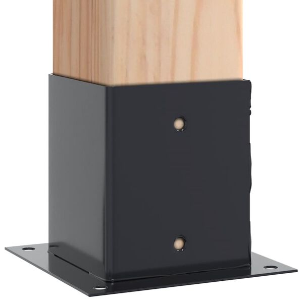 vidaXL Pfostentr&auml;ger Quadrat 4 Stk. 101x101 mm Stahl Pulverbeschichtet