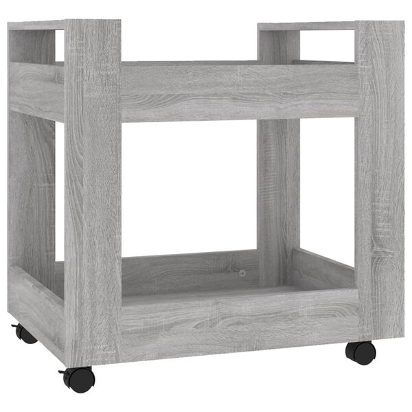 vidaXL Bürowagen Grau Sonoma 60x45x60 cm Holzwerkstoff