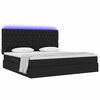 vidaXL Bett mit Stauraum und LED Schwarz 200 x 200 cm Polyester