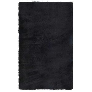 vidaXL Teppich Shaggy Hochflor NAVARRA Schwarz 80x150 cm Polyester