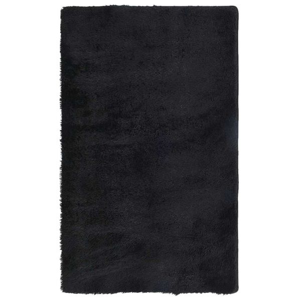 vidaXL Teppich Shaggy Hochflor NAVARRA Schwarz 80x150 cm Polyester