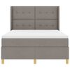 vidaXL Boxspringbett mit Matratze Taupe 160 x 200 cm Stoff