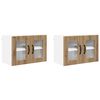 vidaXL Wandglas-Schrank PORTO 2 stk. Artisan-Eiche Holzwerkstoff