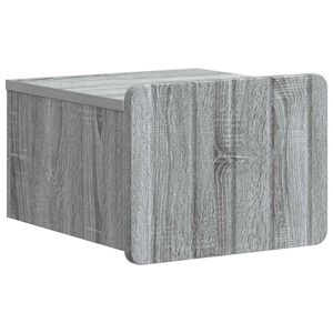 vidaXL Wandmontierter Nachttisch Graues Sonoma 33 x 34,5 x 24 cm