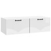 vidaXL Wandmontierter TV-Schrank Hochglanz Wei&szlig; 98 x 41 x 30 cm