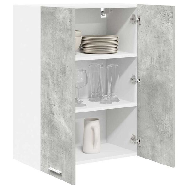vidaXL H&auml;ngeschrank mit T&uuml;r Beton Grau 60 x 31 x 80 cm Holzwerkstoff