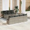 vidaXL Sofa Set 8 pcs Hellgrau Poly-Rattan