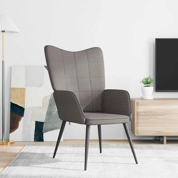 vidaXL Relaxsessel Taupe Stoff