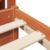 vidaXL Bettrahmen mit Kopfteil 2 pcs Wachsbraun Massivholz Kiefer