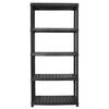 vidaXL Lagerregal 5-Tier Schwarz 91,5x45,7x185 cm Kunststoff