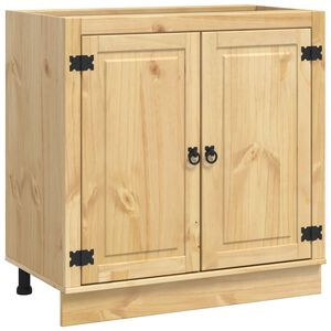 vidaXL Schrank mit Regal Honig 80 x 46 x 81.5 cm Massives Kiefernholz